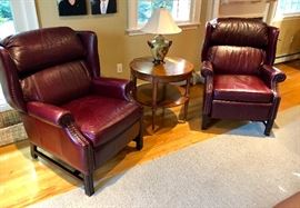 The Best! Recliners, Burgundy Leather and Nailhead Trim