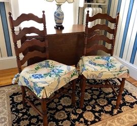 Pair of Vintage Ladderback Chairs