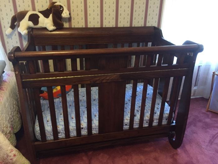 Convertible child's crib.