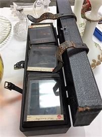 Riley & Riley glass lantern slides with case