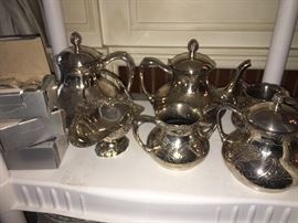 silver plate tea set