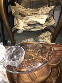 vintage glass luncheon set