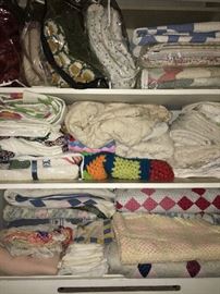 quilts, table cloths.....
