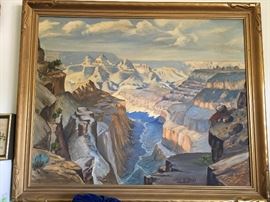 original Carl Bray canyon painting