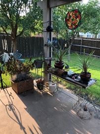 Plants, yard art
