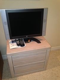 Flat screen TV and small TV stand