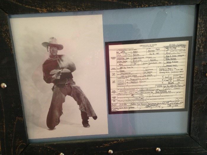 John Wayne memorabilia 