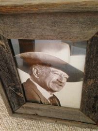 Framed picture of John Wayne