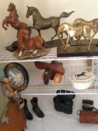 Horse statues and figurines