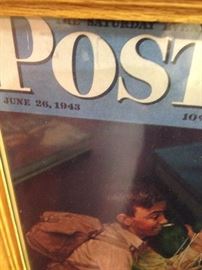 Framed June 26, 1943 Post magazine cover