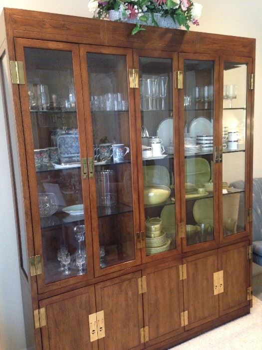 Beautiful china cabinet boasting more-than-ample display and storage areas.