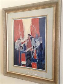 Framed and matted art by Nicolas de Staël; he was a French painter of Russian origin.  (Born in 1914, Saint Petersburg, Russia -  died in 1955, in Antibes, 
France)