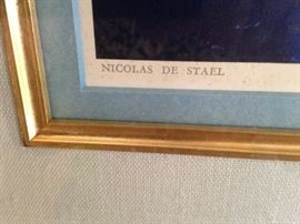 Nicolas de Stael was known for his use of a thick impasto and his highly abstract landscape painting. 