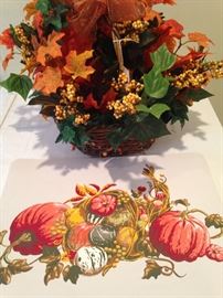 Fall arrangement and placemats