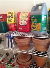 Clay pots and other gardening needs