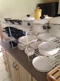 Pots and pans and Corning ware