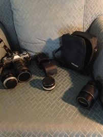 Some of camera, lens, and cases