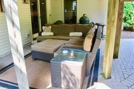 Another shot of the outdoor furniture. If you've been wanting to upgrade to nicer outdoor patio furniture, this is your sale!