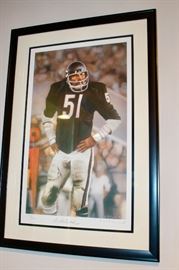 Framed photo of Dick Butkus