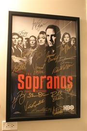 Sopranos Poster with Entire Cast (at least it looks that way) autographs!