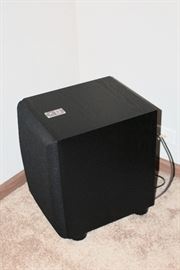 This looks like a subwoofer. There are close ups of this to follow.