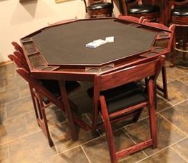 Great Poker Table with six chairs