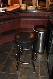 Stool and fancy wastecan