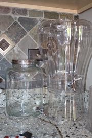 On the right is a giant size decanter for your Potion of the night - really terrific.