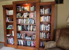 This is a three piece book shelf and a real collection of good reads! Nicely crafted, lights up.