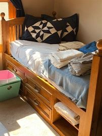 Single bed with storage underneath