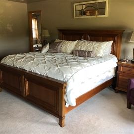 King Size Bed with Sterns & Foster mattress and box spring.