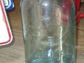 Vintage Blue Ball &  Atlas Mason Jars w/lids