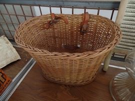 Vintage wicker bicycle basket 