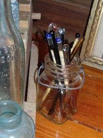 Vintage glass stir sticks 