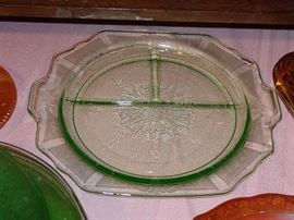 Green Depression glass