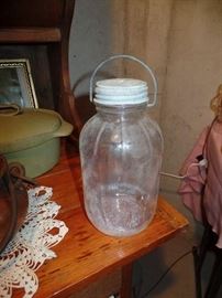 1 of 2 Large Vintage jar  w/original lid