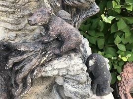 1989 Henri Studio  Wonderful large water fountain - Water cascades down on both sides from the top of the fountain