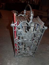 Really cool silver magazine rack