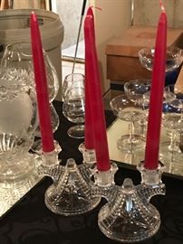 Unique glass candle sticks
