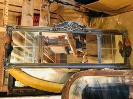 Really beautiful Art Deco mirror and side lights