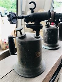  Vintage gas brass blowtorch 