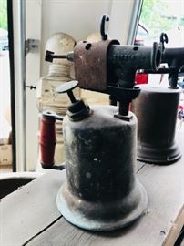Vintage gas brass blowtorch 