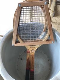Vintage wood tennis rackets 