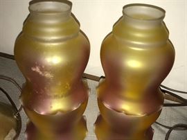 2 of 4 matching Vintage  globes 