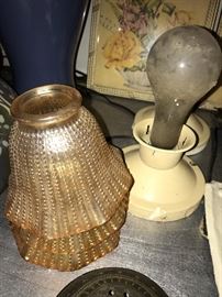2 Vintage lamp globes 