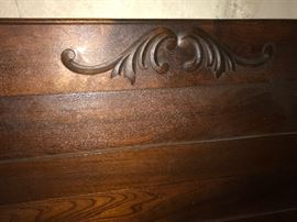 close up of head board