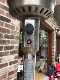 1 of 2 outdoor patio gas heaters 