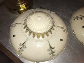 1 of 3 matching frosted vintage lights with base