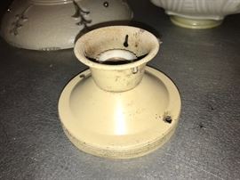 1 of 3 matching frosted vintage lights with base