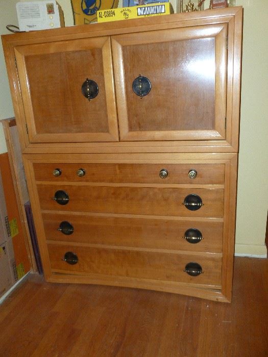 Neat Mid Century Modern chest w/cabinet on top..KARPEN OF CALIFORNIA